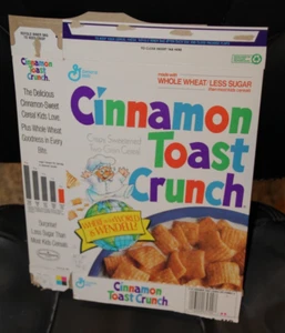 General Mills Cinnamon Toast Crunch Empty Box 1991 WHERE IN THE WORLD IS WENDELL - Picture 1 of 2