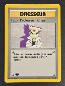 1999 Pokemon FRENCH Faux Professeur Chen 1st Edition RARE Ships FAST - Picture 1 of 10