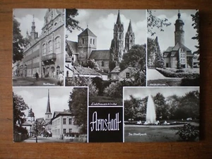 AK, Thüringen, Arnstadt, Rathaus, Riedtor, Kirche, Turm, Park , 1982, ungel. - Bild 1 von 1