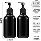 2X 500Ml Refillable Soap Dispenser Container Hand Dish Bottle With White Labels
