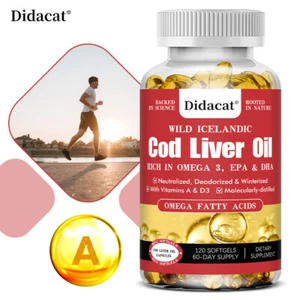 Aceite de hígado de bacalao 1000 mg - Omega-3 EPA, DHA, vitamina A y D3 - Imagen 1 de 13
