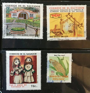 Lot of 4 El Salvador stamps, , Life, Used but in Excellent Condition - Picture 1 of 1