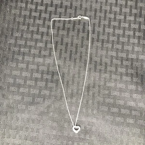 Tiffany & Co. Elsa Peretti 16mm Small Open Heart Pendant 16" Necklace - Picture 1 of 13