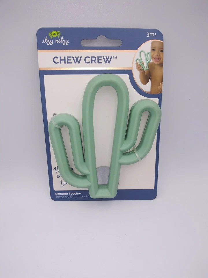 Itzy Ritzy Silicone Teether Chew Crew Green Cactus 3m