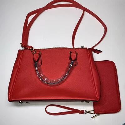 Mia K Collection Red Purse And Matching Wallet - Image 1 of 4