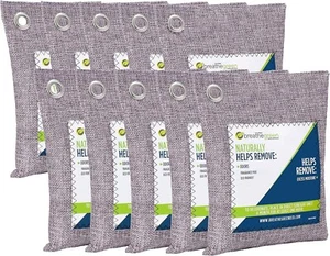 Activated Bamboo Charcoal Odor Eliminator Car, Closet, Bathroom, Gym Bag, 10pc - Picture 1 of 4