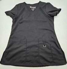 Grey's Anatomy Active Scrub Top Womens Size XS Black Pit To Pit 17in V-Neck 
