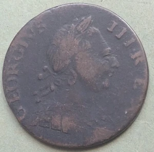 George III, colonial, non-regal or evasion halfpenny 1774 - Picture 1 of 2