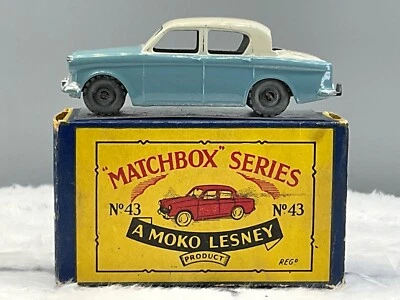 1950s Moko Matcbox #43A Hillman Minx N,Mint in B3Box all Original - Image 1 of 4