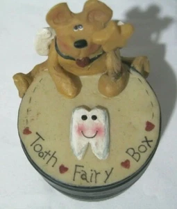TOOTH FAIRY Keepsake Box CRAZY MOUNTAIN Bear MAGIC WAND Country RUSTIC Cute NEW - Picture 1 of 4