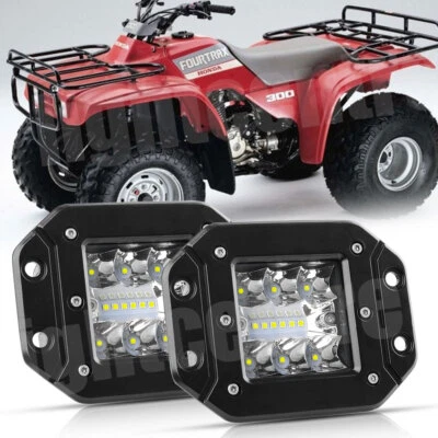 Светодиодные противотуманные фары прожекторные для Honda FourTrax 300 1994-2000 годов выпуска с креплением заподлицо 5 дюймов - Изображение 1 из 4