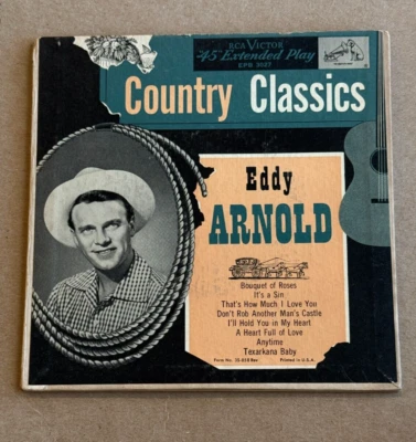 EDDY ARNOLD COUNTRY CLASSICS RCA EP DOUBLE W/ HARD COVER 45 3027 - Image 1 of 4
