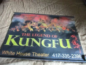 The Legend Of Kung Fu China Chinese Signed Banner White House Theatre Branson - Picture 1 of 9