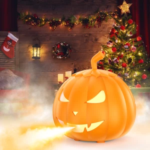 RGB Fog Machine Halloween Smoke Machine 6 LED Stage Lights Effect w/12 Color - Picture 1 of 10