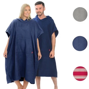 Adult Hooded Towel Poncho Quick Dry Cotton Changing Robe For Bath Swimming Beach - Picture 1 of 11