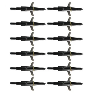 12Pcs 100Gr Swhacker Hunting Broadheads Expandable Sharp Blade Crossbow Tips Bow - Picture 1 of 41