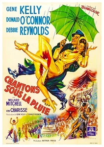 Reproduktion Vintage ""Singen im Regen - französisch"" Filmposter, Größe A2 - Bild 1 von 1