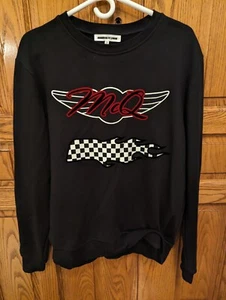 McQ Alexander McQueen Men's Black Crewneck Sweatshirt Racing Print Authentic XL - Picture 1 of 4