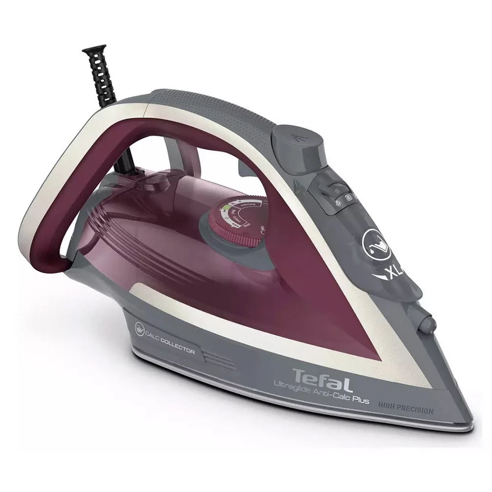 Tefal Ultragliss Anti-Calc Plus Iron 2800W Watt Purple FV5872G0 - Image 1 of 1