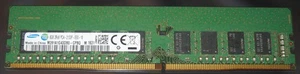 8 GB Samsung RAM DDR4 2133 MHz PC4-17000E DIMM 288 pines M391A1G43DB0-CPBQ 2Rx8 ECC - Imagen 1 de 1