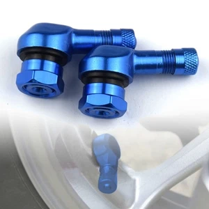 Motorcycle Aluminum Alloy 90 Degree Angle Wheel Tire Stem Tubeless Valve Parts - Picture 1 of 6