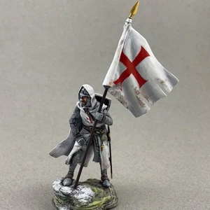 Templar Knight miniature 54 mm 1/32, Crusader figurine, Painted tin toy soldier - Picture 1 of 12