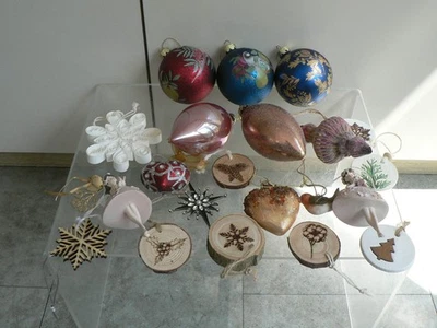 Christmas Decoration Bauble Gisela Graham Fairy Bundle x 22 Wood  - Image 1 of 4