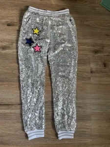 Lola and the Boys NWT silver sequin pants girls size 12 NWT - Picture 1 of 3