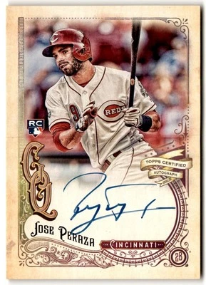 2017 Topps Gypsy Queen Jose Peraza Rookie Auto #GQA-JPE Cincinnati Reds - Image 1 of 2