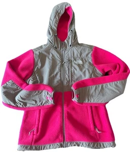 The North Face Denali Fleece Polartec Full Zip Jacket Hot Pink Gray Ski Hiking - Picture 1 of 17