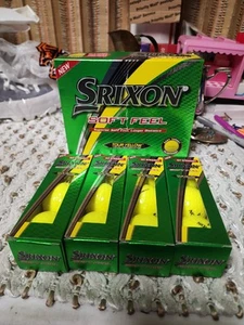 Srixon Tour Golf Balls Soft Feel (4 Packs Of 3 Balls) 12 Total PGA Tour Yellow - Picture 1 of 10