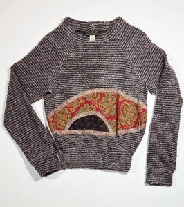 Vintage Koos van den Akker New York Wearable Art Patchwork Floral Sweater SZ 10 - Picture 1 of 14