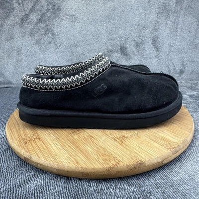 Zapatillas UGG Tasman para mujer talla 8,5 negras de gamuza forradas de piel de oveja para interiores y exteriores Foto 1 de 4