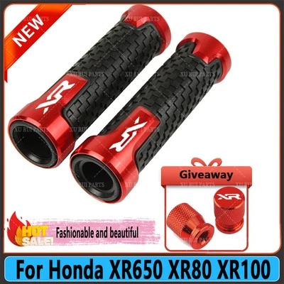 For Honda XR650 XR80 XR100 7/8'' Handlebar Hand Grips Tire Valve Stem Caps Cover - Image 1 of 4