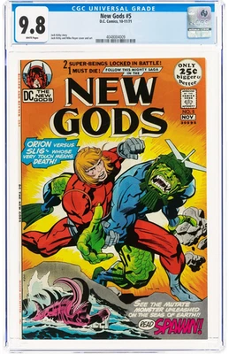 New Gods #5 CGC NM/MT 9.8 1971 White Pg KIRBY STORY ROYER COVER & ART* STUNNING! - Image 1 of 4