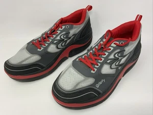 Gdefy Gravity Defyer Hombres Talla 12 Zapatos Extra Anchos Tenis Negro Gris Rojo - Imagen 1 de 10