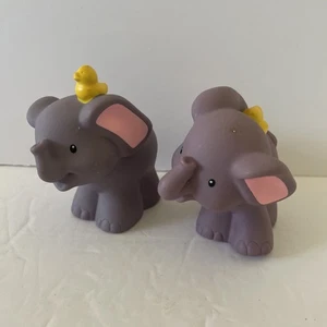 Fisher Price Little People Elephant Pair Noahs Ark Animal Toys - Picture 1 of 1