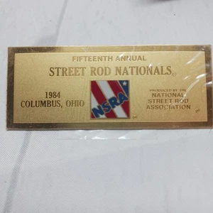 Vintage NSRA STREET ROD NATIONALS Colombus OhDash Plakette Hot Rod Dekor 1984 15. - Bild 1 von 1