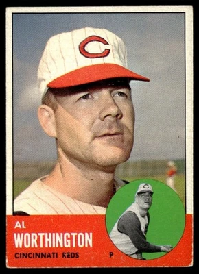 1963 Topps Al Worthington Cincinnati Reds #556 - Image 1 of 2