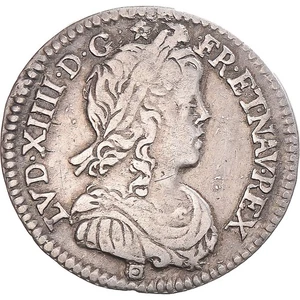 [#1069398] Münze, Frankreich, Louis XIV, 1/12 Ecu à la mèche longue, 1659, Limog - Picture 1 of 2