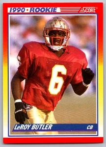 1990 Score LeRoy Butler Rookie Green Bay Packers #619 - Picture 1 of 2