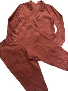 Eileen Fisher 2-teiliges Set Sakko (Gr. L) & Hose (Gr. XL) Anzug Bio Leinen braun - Bild 1 von 17
