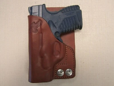 Fits Springfield Armory xds 3.3 wallet & pocket holster BROWN leather right hand - Image 1 of 4