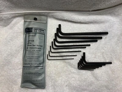 Vintage Craftsman 946609 metric hollow set screw Hex key assortment USA 2 - 8mm - Image 1 of 4
