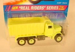HOT WHEELS REAL RIDERS SERIES YELLOW DUMP TRUCK # 317 - Picture 1 of 2