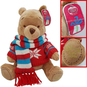 Disney Store Winnie Puuh Weihnachten weiches Plüsch-Kuscheltier datiert 2008 Pullover mit Etikett - Bild 1 von 10