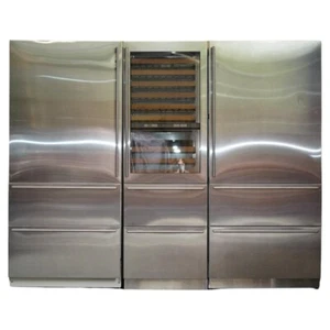 RRP £50,000+ COMPLETE THREE PIECE SUB ZERO FRIDGE FREEZER & WINE FRIDGE SUITE - Picture 1 of 24