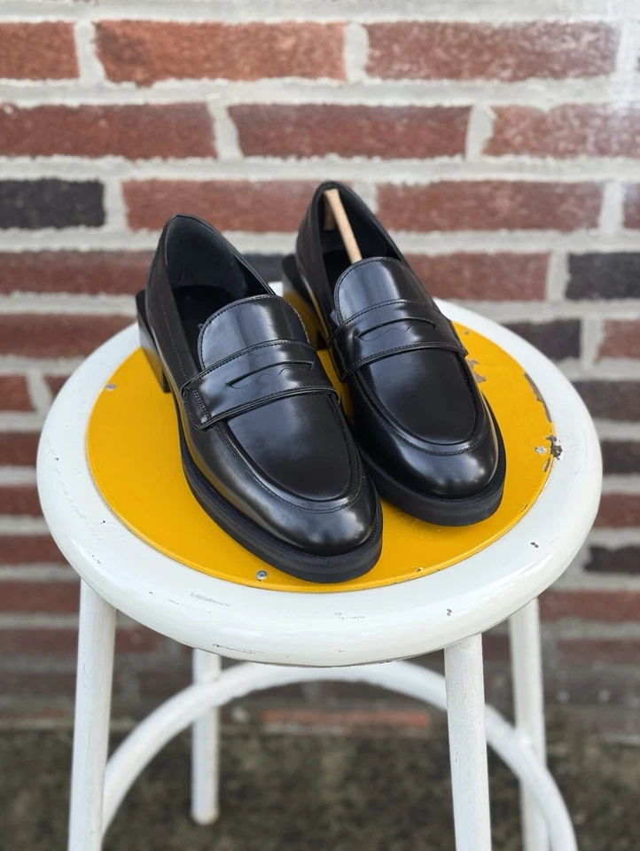 Mocasines Charles David Delusion Plataforma Cuero Negro Unisex Foto 1 de 4