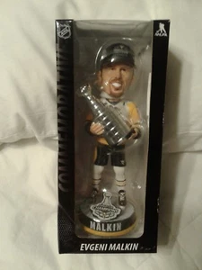 1/1 Pittsburgh Penguin SIDNEY CROSBY / EVGENI MALKIN ERROR Bobblehead 1 of 1 NIB - Picture 1 of 8