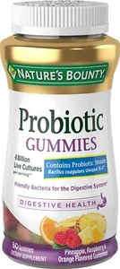 Nature's Bounty Probiotic Gummies For Digestive Health Orange Flavored 60 Count - Picture 1 of 2